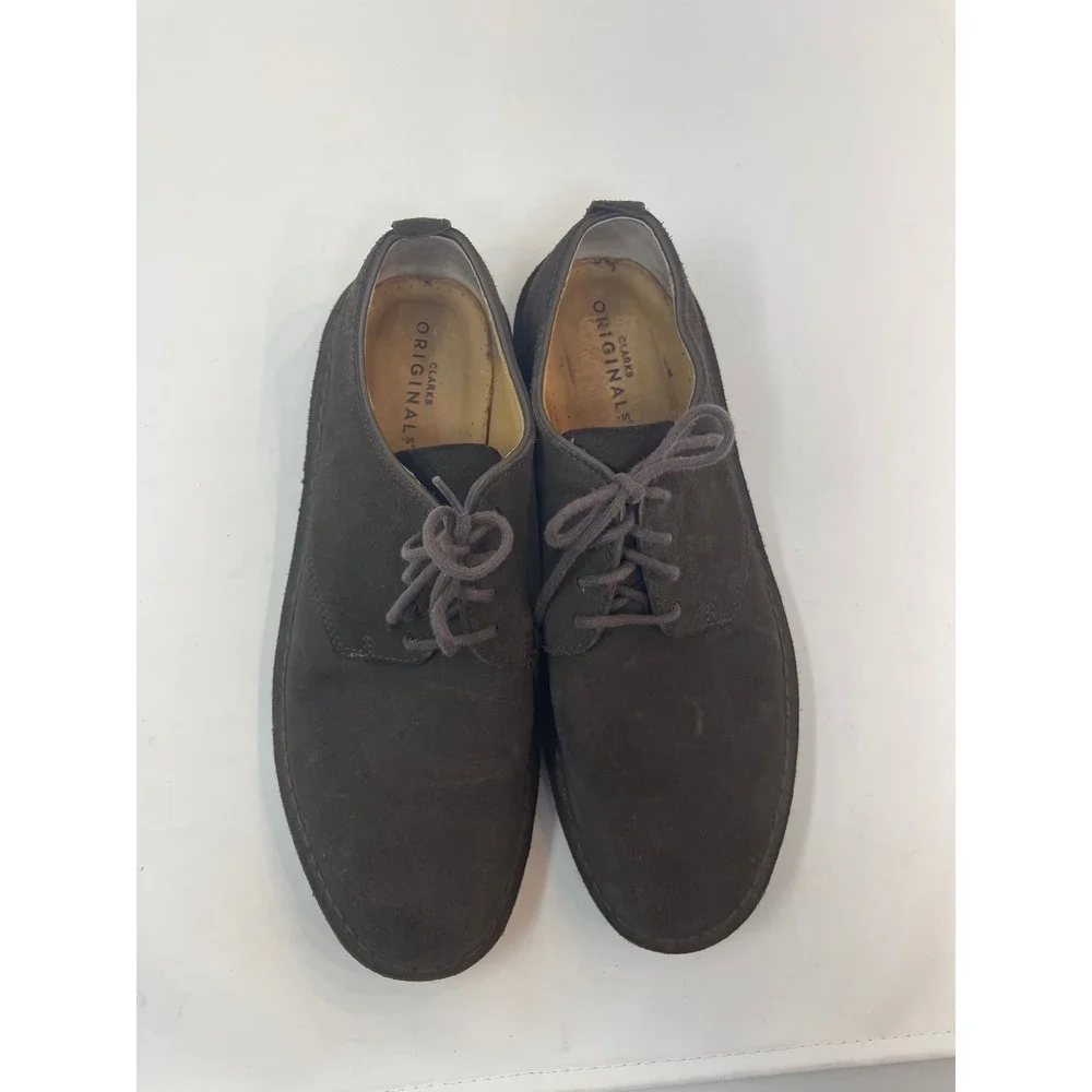 Clarks Originals Desert London Men's Size 9.5M Brown Good Suede Crepe Sole Derby